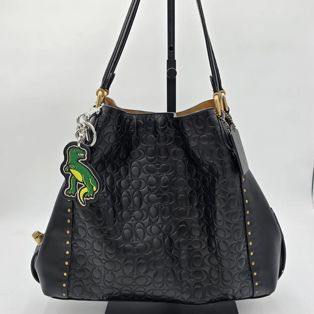 Coach Rexy, Green and Yellow Dinosaur Keychain/ Bag Charm - Picture 9 of 10